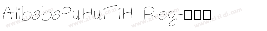 AlibabaPuHuiTiH Reg字体转换